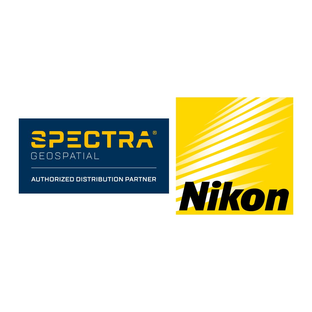 Spectra Geospatial Logo and Nikon Logo