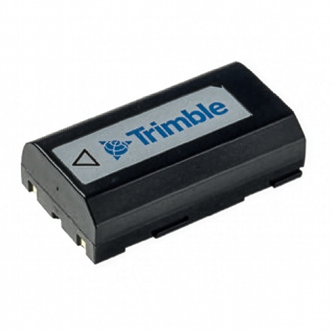 A black Trimble replacement battery with a silver label featuring the blue Trimble logo, shown on a plain white background.