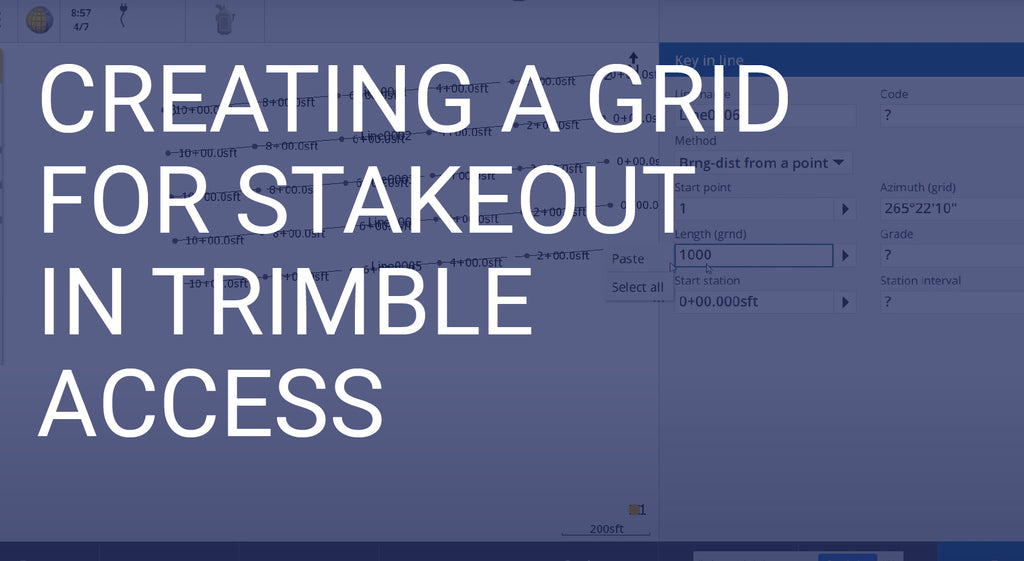 Creating a Grid for Stakeout Trimble Access