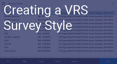 Creating a VRS Survey Style