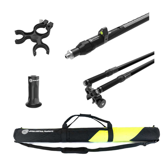 Premium carbon fiber rod and bipod surveying kit with accessories and carry bag