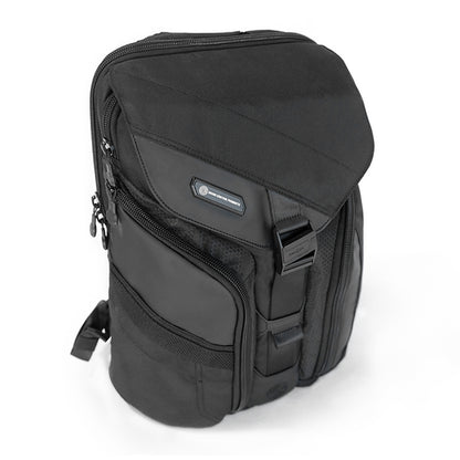 Black Grade Control Products Field Backpack with multiple compartments on a white background