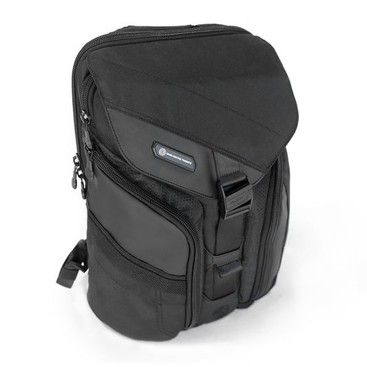 Black Grade Control Products Field Backpack with multiple compartments on a white background