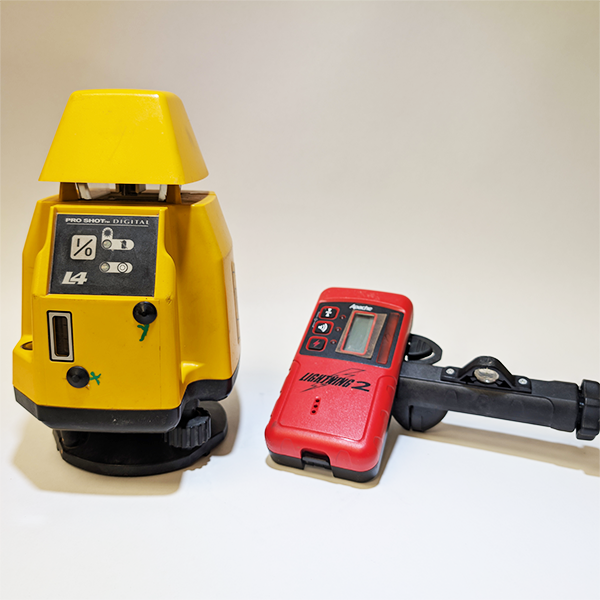 USED Pro Shot L4 Rotating Laser and Apache Lightning 2 Receiver