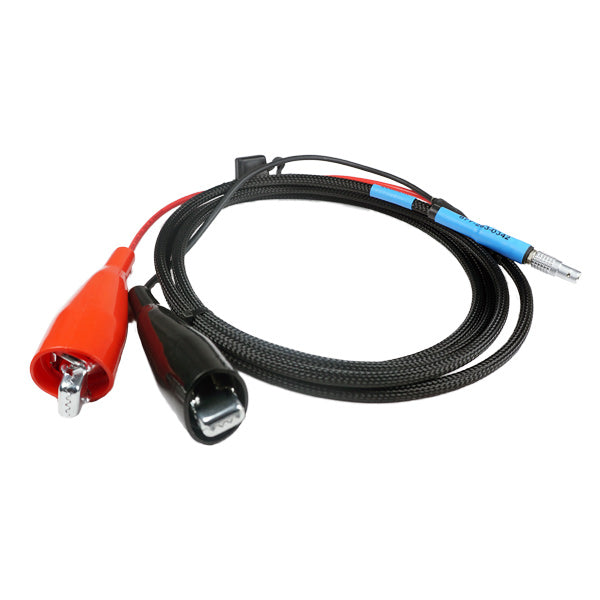GNSS Receiver Power Cable, Alligator Clips