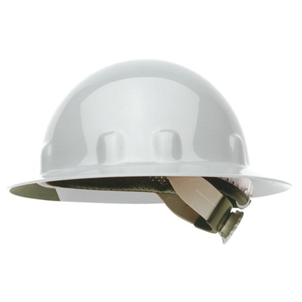 Fibre-Metal White Full Brim Ratchet Hard Hat