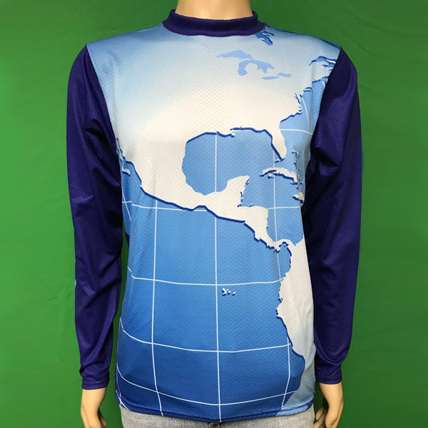 Vectors Inc. Blue Long Sleeve Technical UPF 50 Shirt