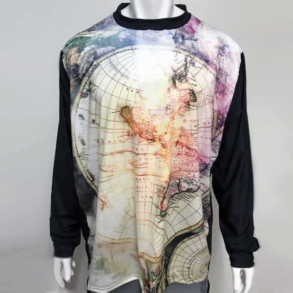 Vectors Inc. Globe Long Sleeve Technical UPF 50 Shirt