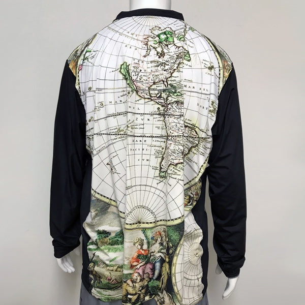 Vectors Inc. Globe Long Sleeve Technical UPF 50 Shirt